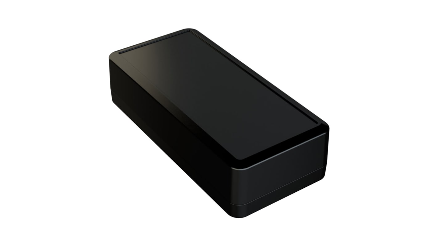 RS PRO Black ABS Enclosure, IP54, IK07, Black Lid, 189.9 x 89.8 x 50.5mm