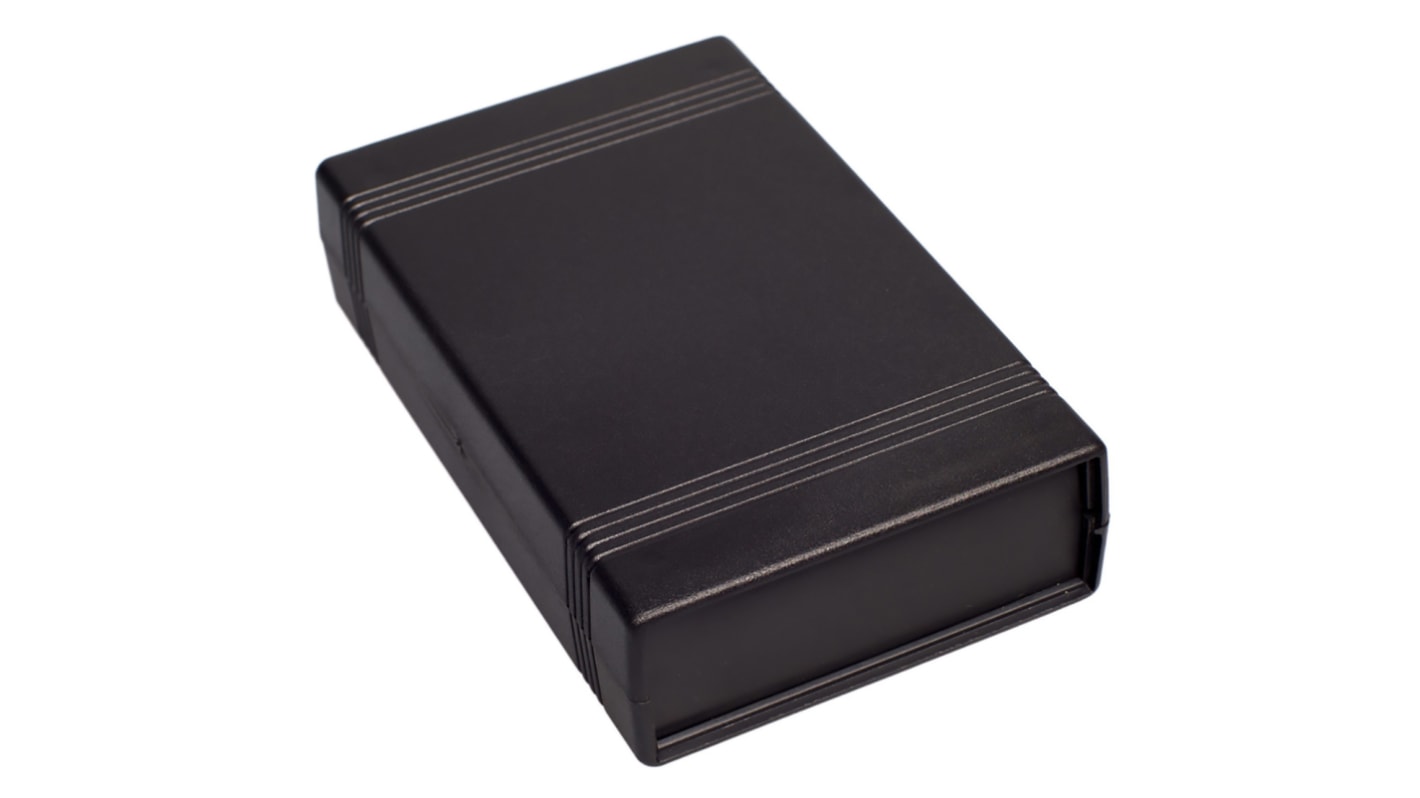 RS PRO Black ABS Enclosure, IP30, IK06, 147.6 x 92.5 x 36.2mm