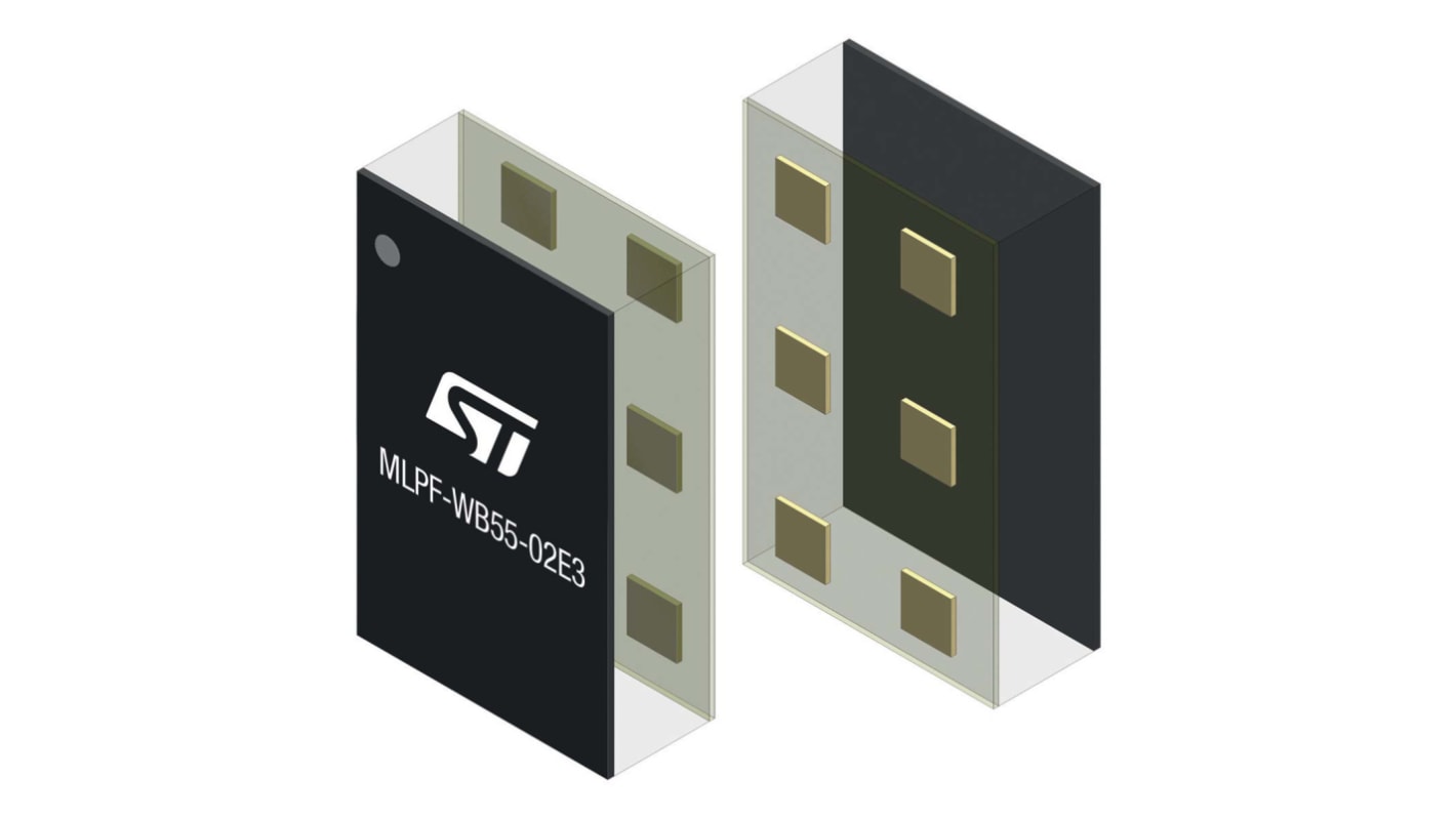 STMicroelectronics MLPF-WB55-01E3 RF Transceiver, 6-Pin Bumpless CSP