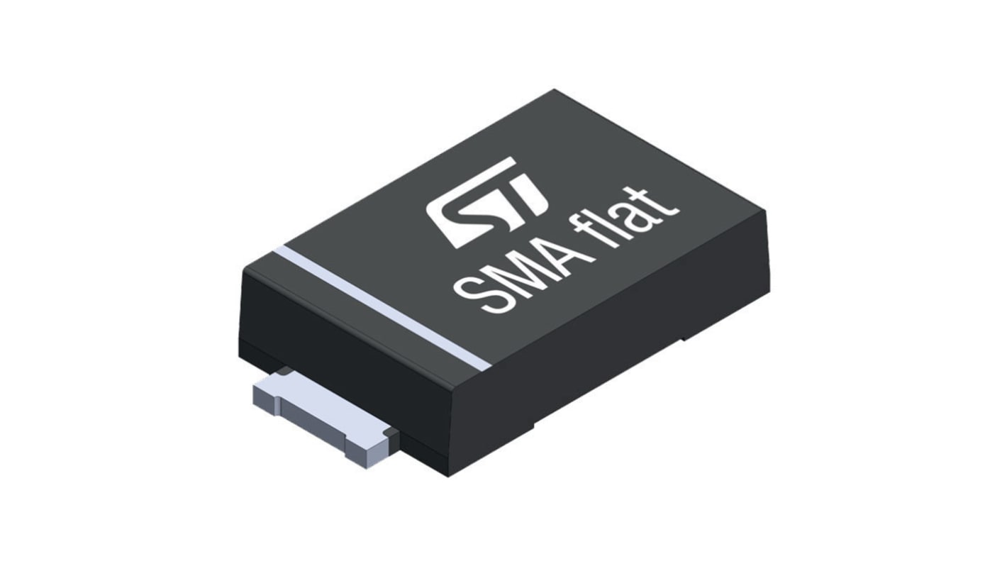 STMicroelectronics TVS-Diode Uni-Directional Einfach 39.3V 20V min., 2-Pin, SMD 18V max SMA flach