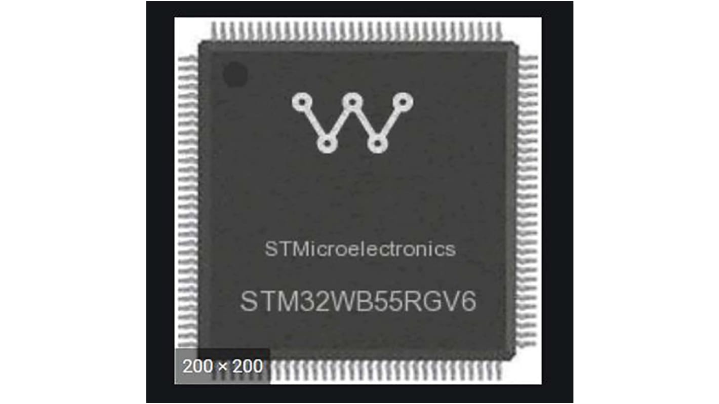 Vezeték nélküli chipbe épített rendszer (SOC) STM32WB55RGV6 Bluetooth, 68-tüskés, VFQFPN