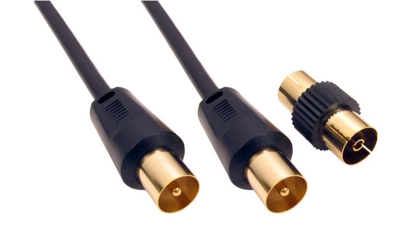 RS PRO Male TV Aerial Connector to Male TV Aerial Connector Coaxial