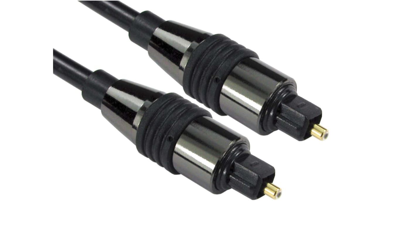 RS PRO Male TOSlink to Male TOSlink Optical Audio Cable, 1.5m