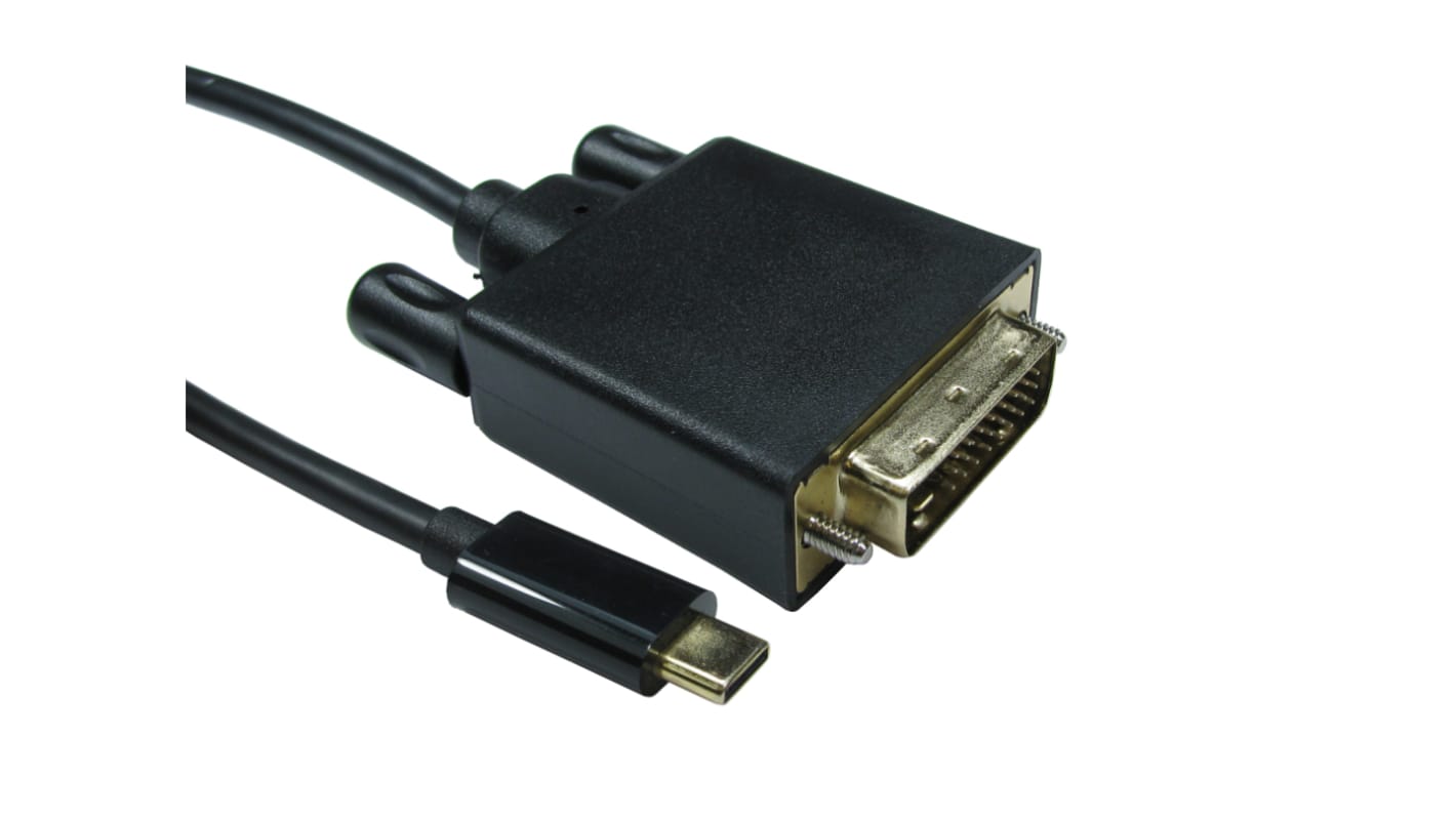 2MTR USB TYPE C M - DVI M BLACK CABLE 4K