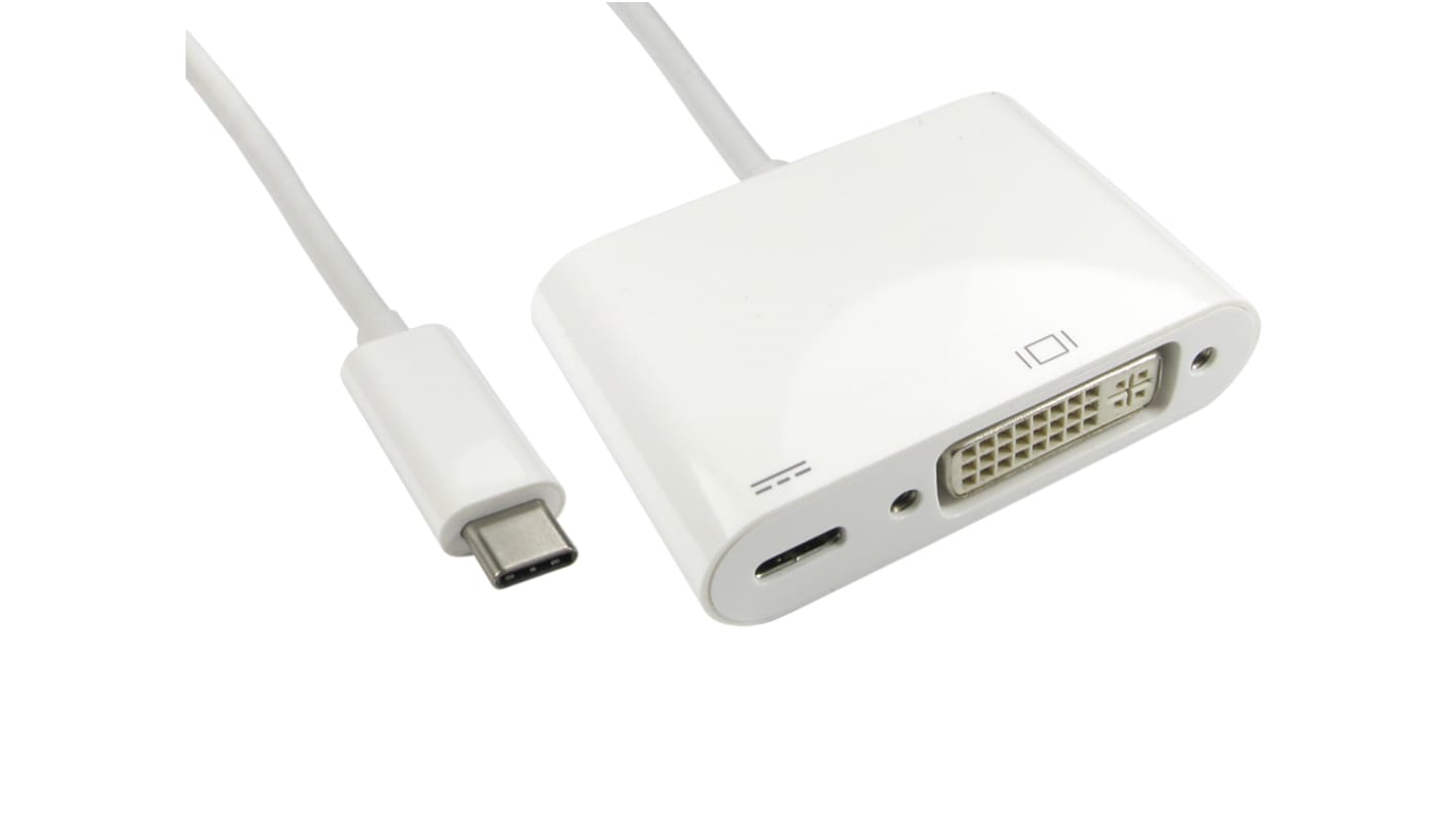 RS PRO Adapterkabel, USB C 1 Display, - DVI-D, 1080p