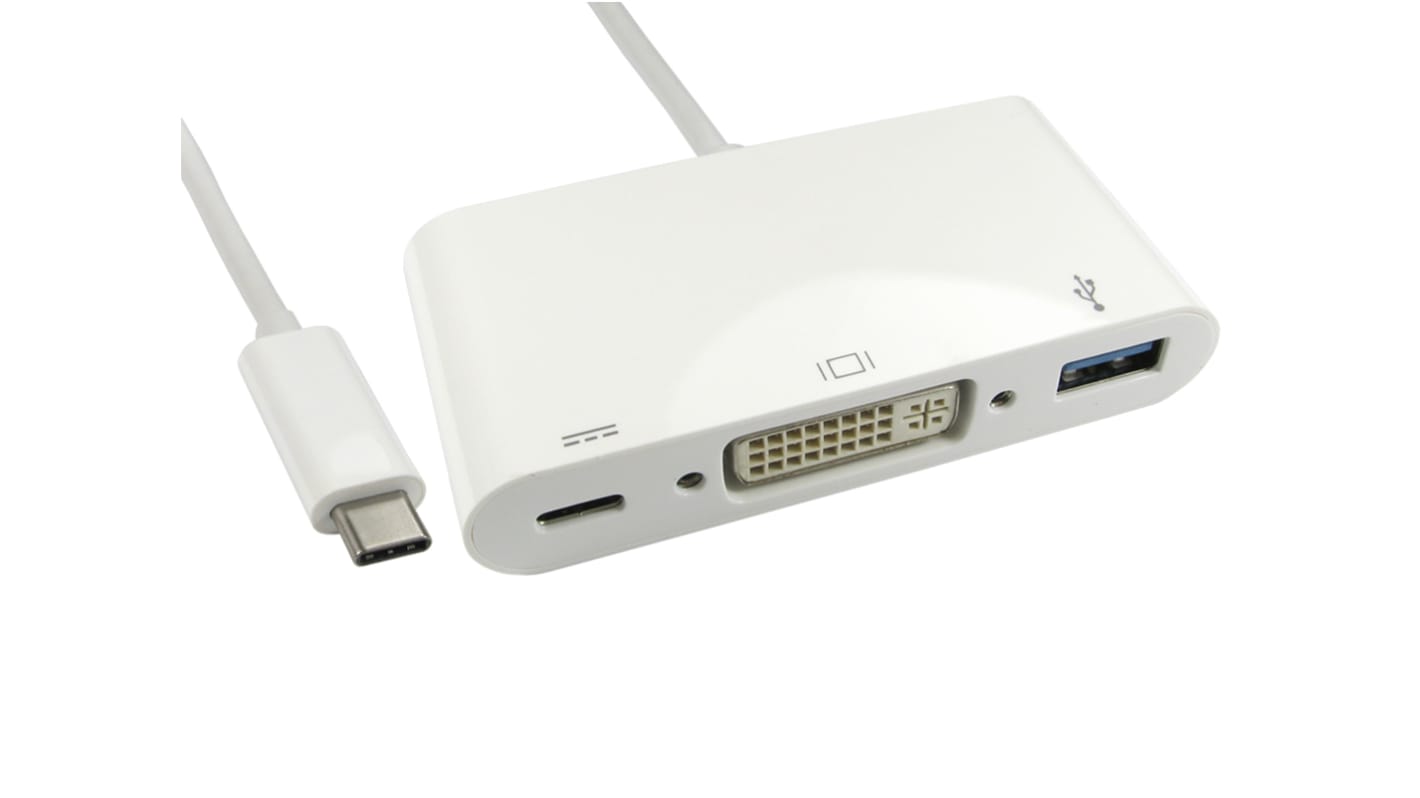 15CM USB TYPE C M - DVI & USB ADPTOR WIT
