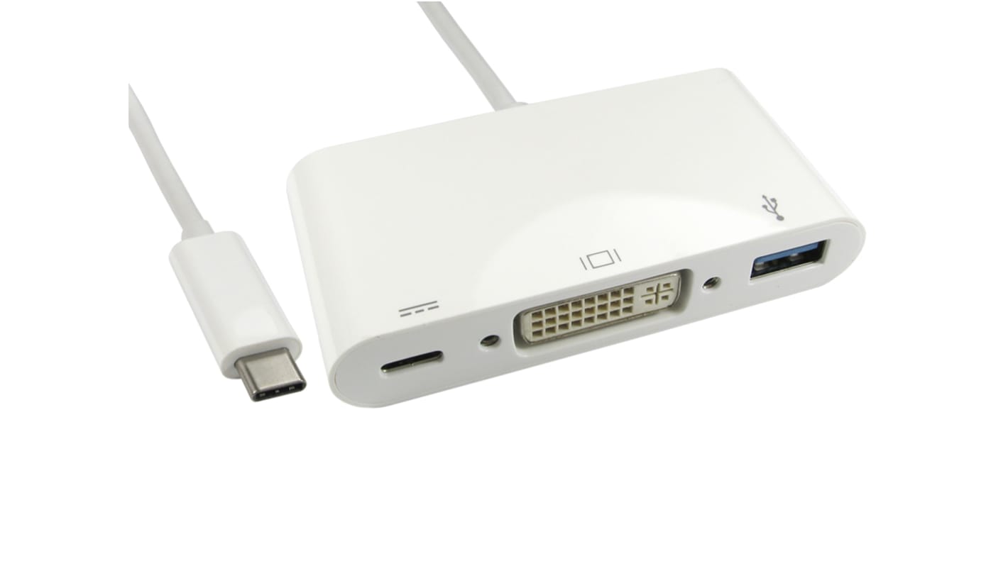 RS PRO Adapterkabel, USB C 1 Display, - DVI-D