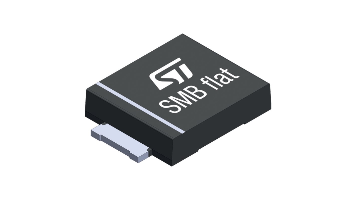 STMicroelectronics TVS-Diode Uni-Directional Einfach 21.7V 11.1V min., 2-Pin, SMD 10V max SMB flach (DO221-AA)