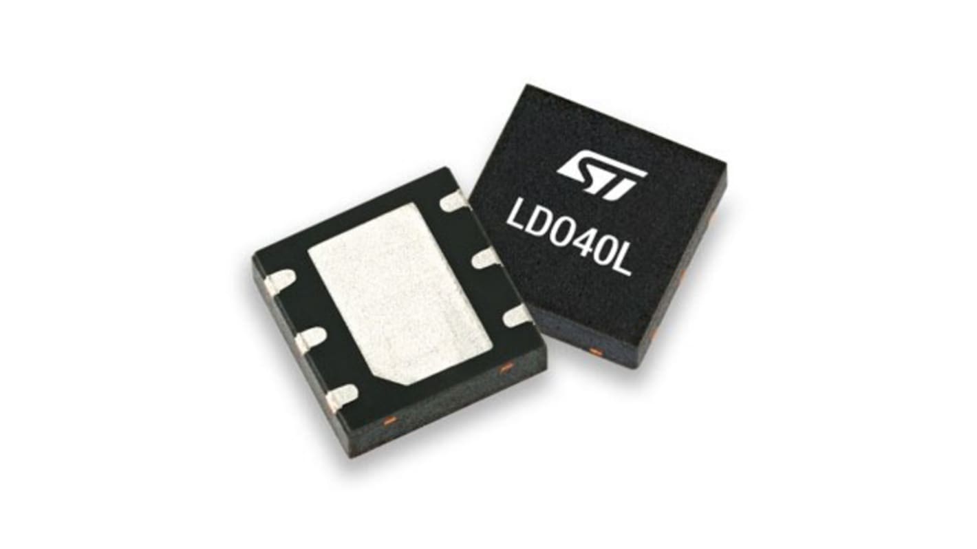 STMicroelectronics LDO40LPURY, 1 Linear Voltage, Voltage Regulator 400mA, 2.5 → 11 V 6-Pin, DFN