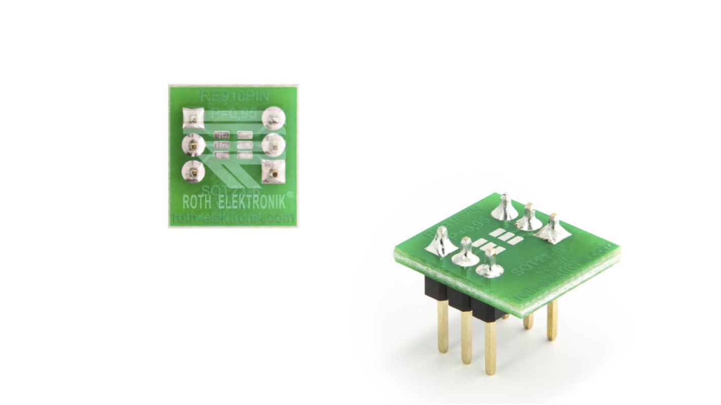 Roth Elektronik Multi-Adapter-Platine Epoxid Glasfaser-Laminat 35μm 2-seitig 13.5 x 12.3 x 1.5mm SOT