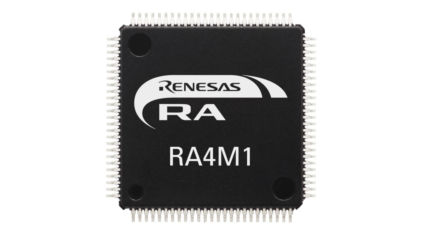 Microcontrollore Renesas Electronics, ARM Cortex M4, LQFP, RA4M1, 64 Pin, Montaggio superficiale, 48MHz