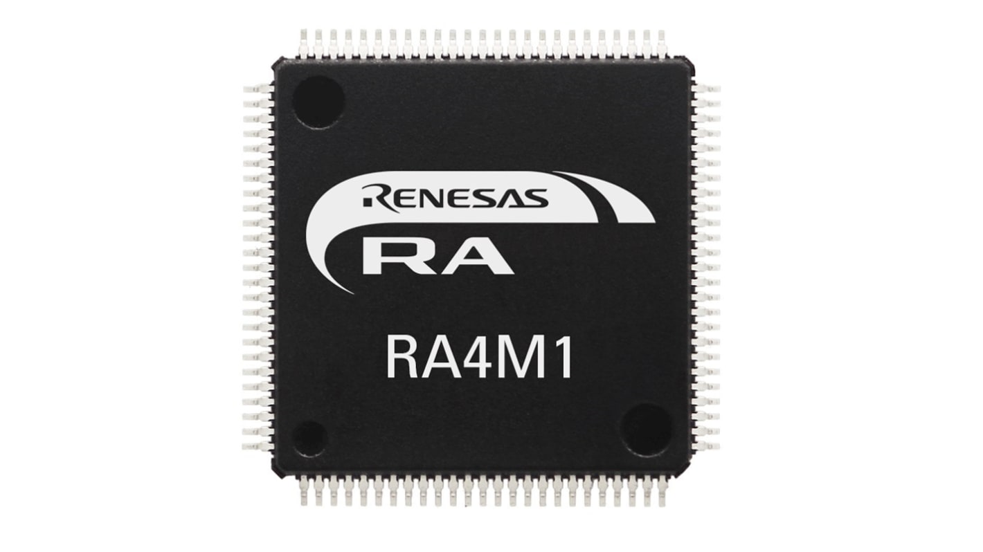 Renesas Electronics R7FA4M1AB3CFM#AA0 ARM Cortex M4 Microcontroller, RA4M1, 48MHz, 256 kB Flash, 64-Pin LQFP