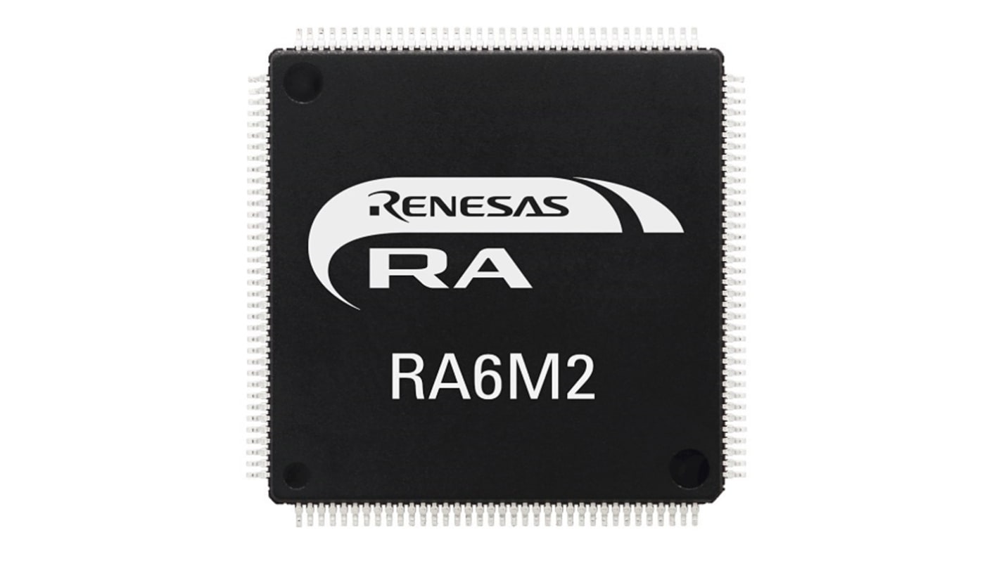 Microcontrolador Renesas Electronics R7FA6M2AF3CFP#AA0, núcleo ARM Cortex M4 de 32bit, RAM 384 kB, 120MHZ, LQFP de 100