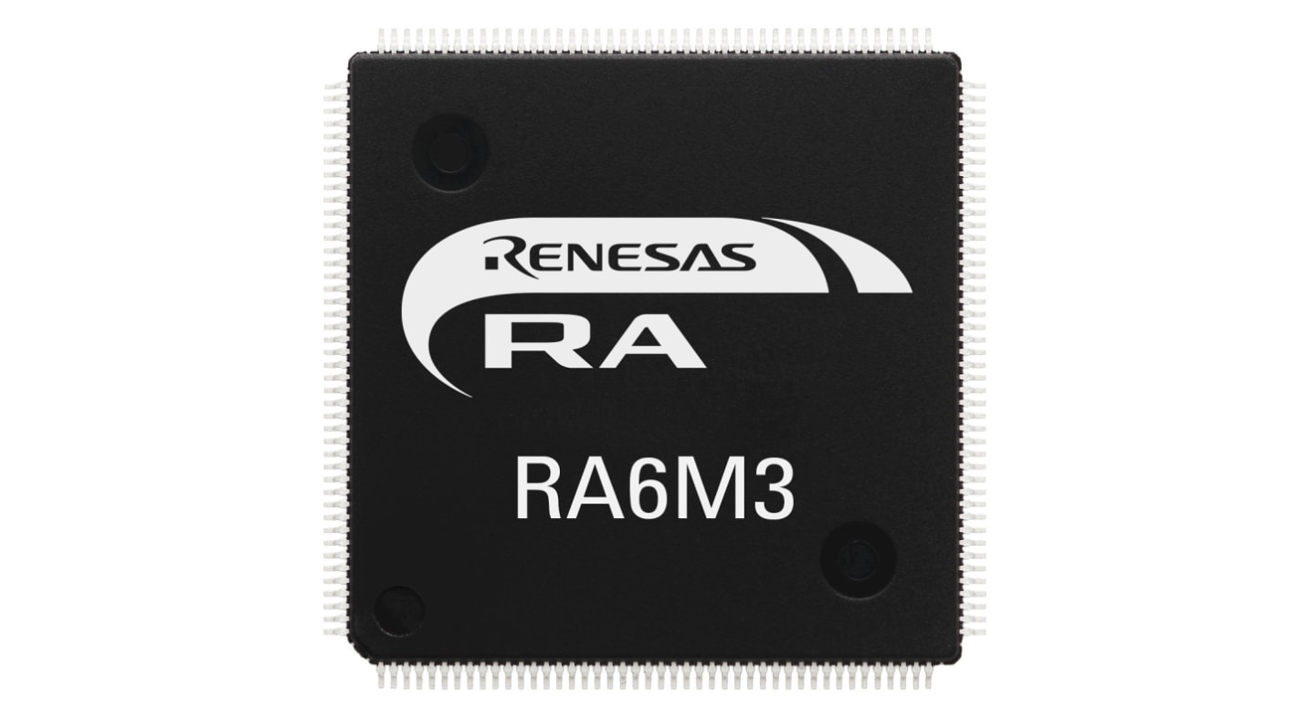 Renesas Electronics Mikrocontroller RA6M3 ARM Cortex M4 32bit SMD 2048 kB LQFP 144-Pin 120MHz 640 kB RAM USB