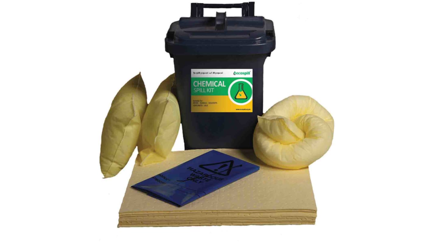 Kit controllo perdite Ecospill Ltd 43 x 26 x 27 cm, capacità assorbente 25 L, per Industria chimica