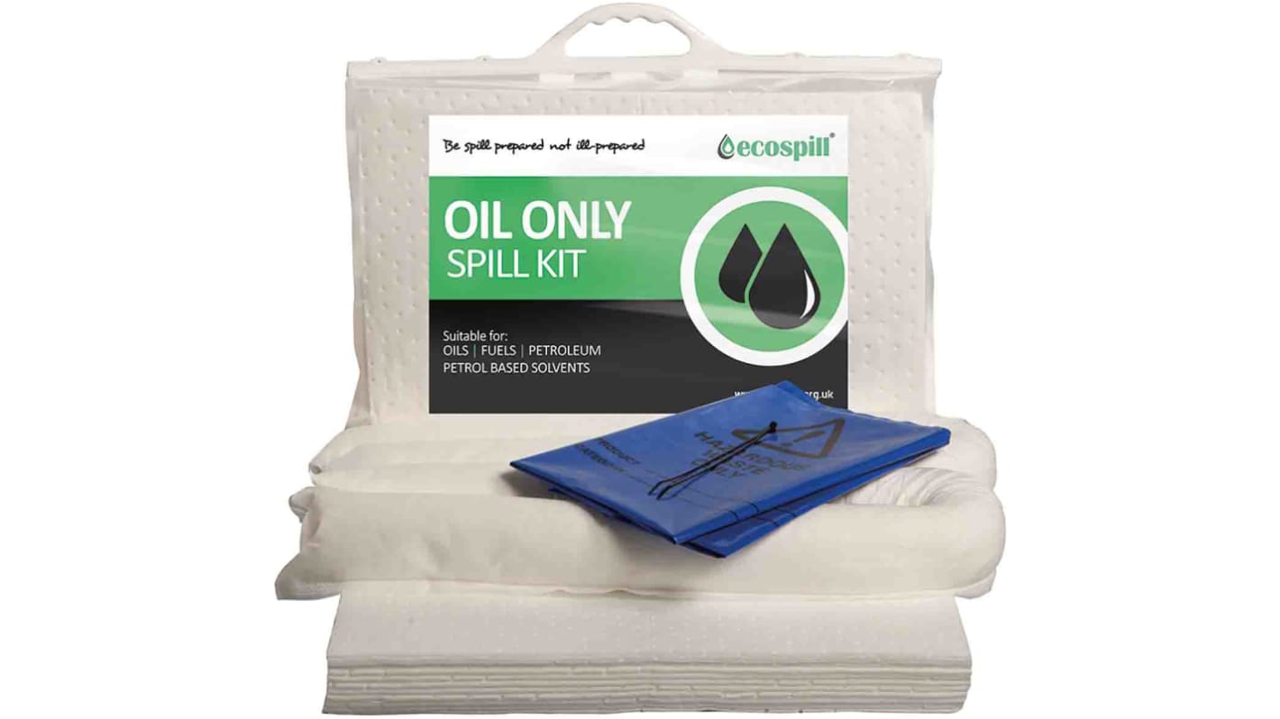 Kit controllo perdite Ecospill Ltd 70 x 59 x 5 cm, capacità assorbente 30 L, per Olio