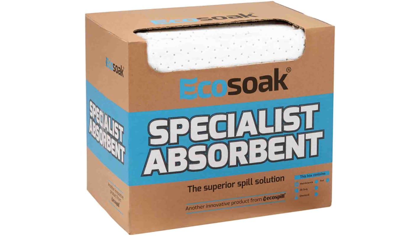 Tampon Absorbant  d'huile Ecospill Ltd, 1 par paquet , capacité d'absorption: 70 L, Ecosoak