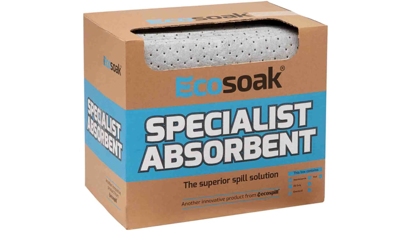 Tampon Absorbant Entretien Ecospill Ltd, 1 par paquet , capacité d'absorption: 70 L, Ecosoak