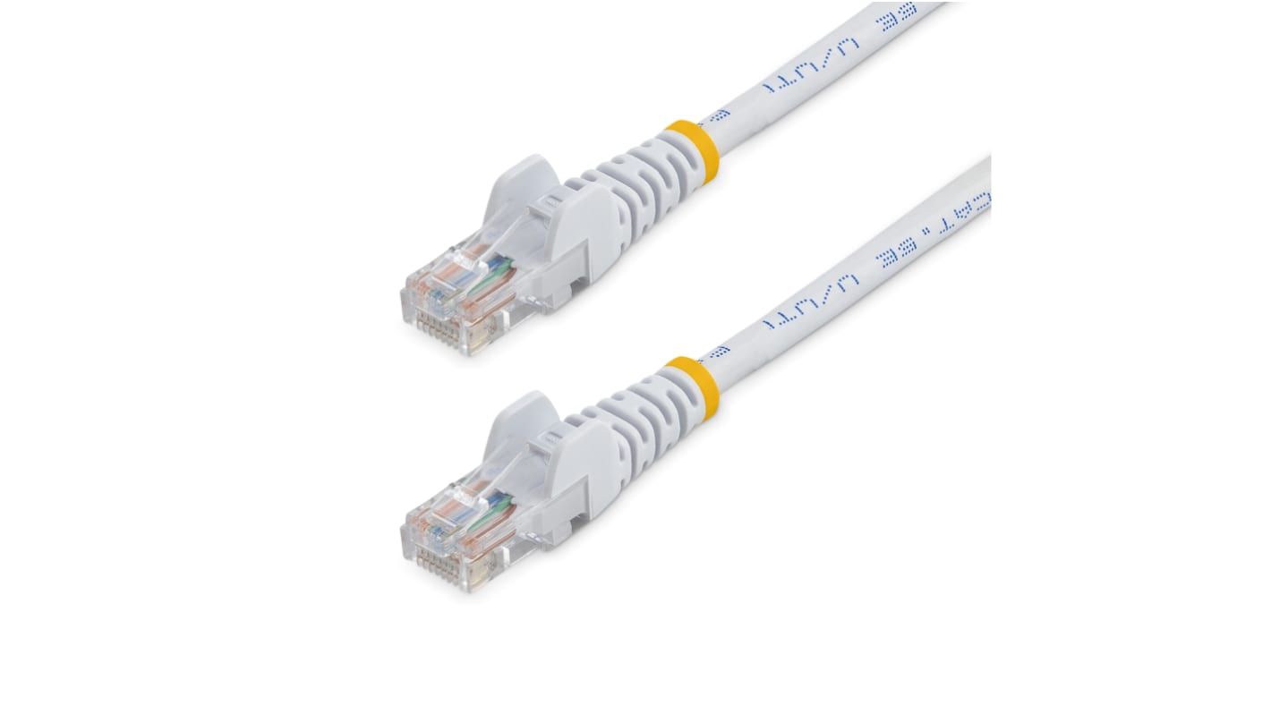 StarTech.com Cat5e Male RJ45 to Male RJ45 Ethernet Cable, U/UTP, White PVC Sheath, 3m, CM Rated