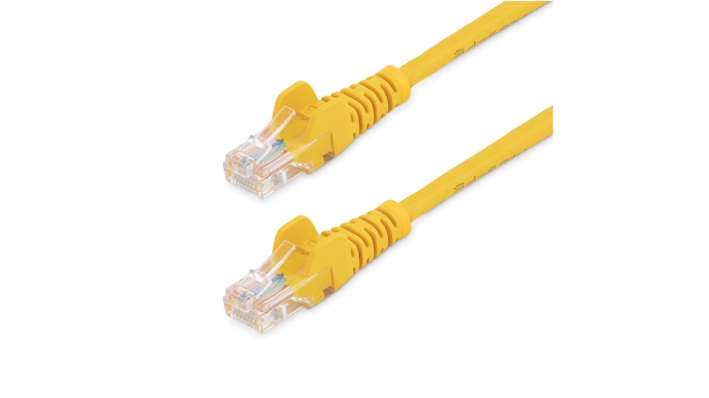 StarTech.com Ethernetkabel Cat.5e, 2m, Gelb Patchkabel, A RJ45 U/UTP Stecker, B RJ45, Aussen ø 5.6mm, PVC