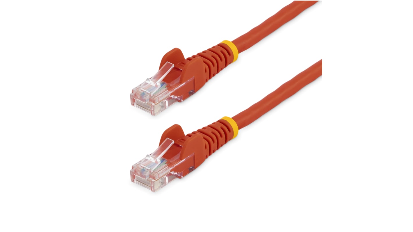 Cable Ethernet Cat5e U/UTP StarTech.com de color Rojo, long. 1m, funda de PVC, Calificación CM