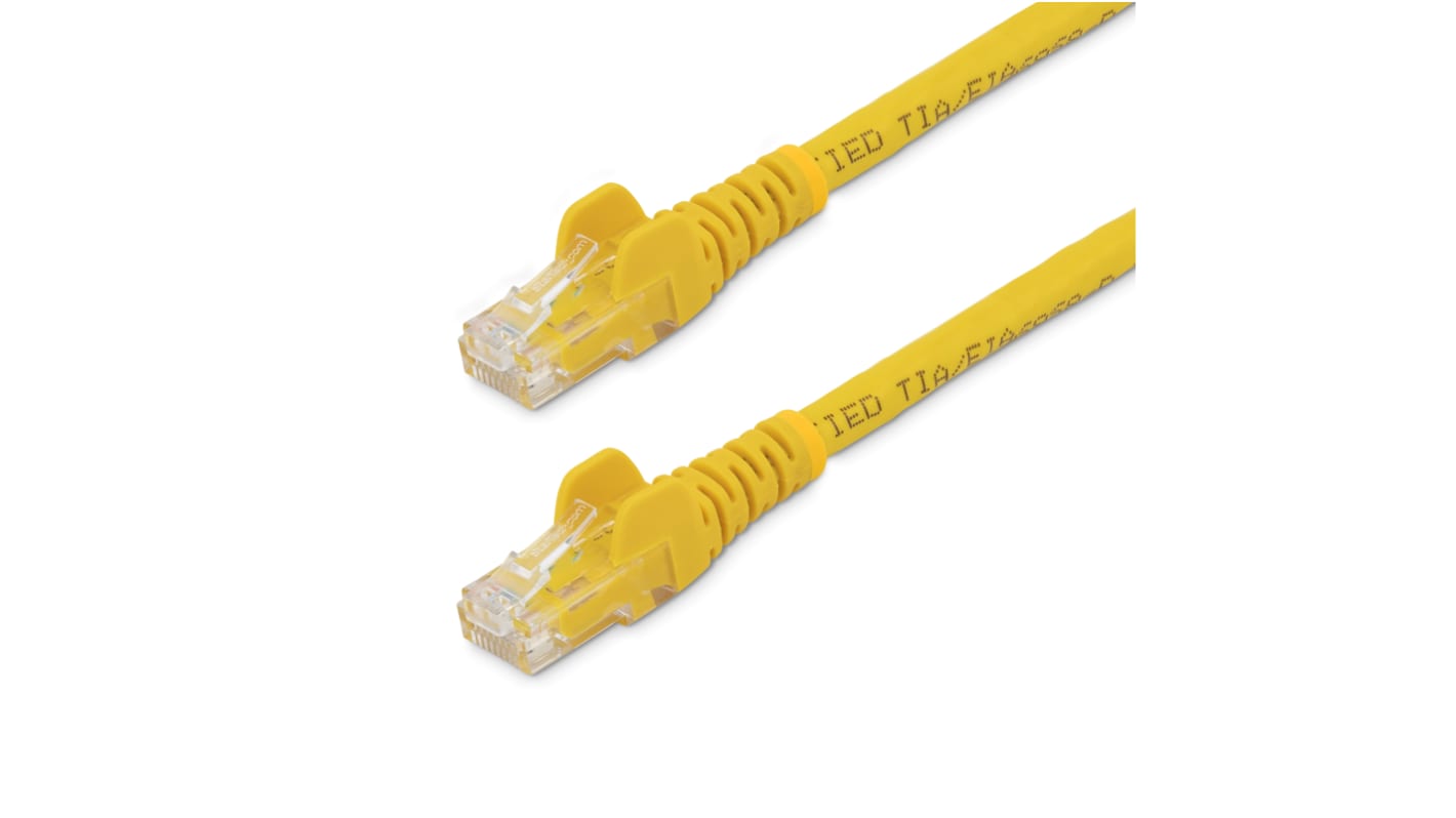 StarTech.com Cat6 Straight Male RJ45 to Straight Male RJ45 Ethernet Cable, U/UTP, Yellow PVC Sheath, 2m, CMG Rated