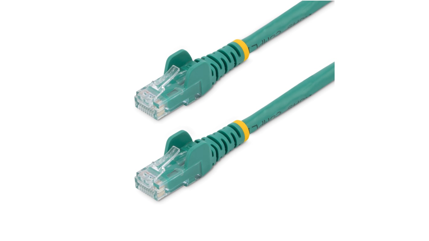 Cable Ethernet Cat6 U/UTP StarTech.com de color Verde, long. 5m, funda de PVC, Calificación CMG