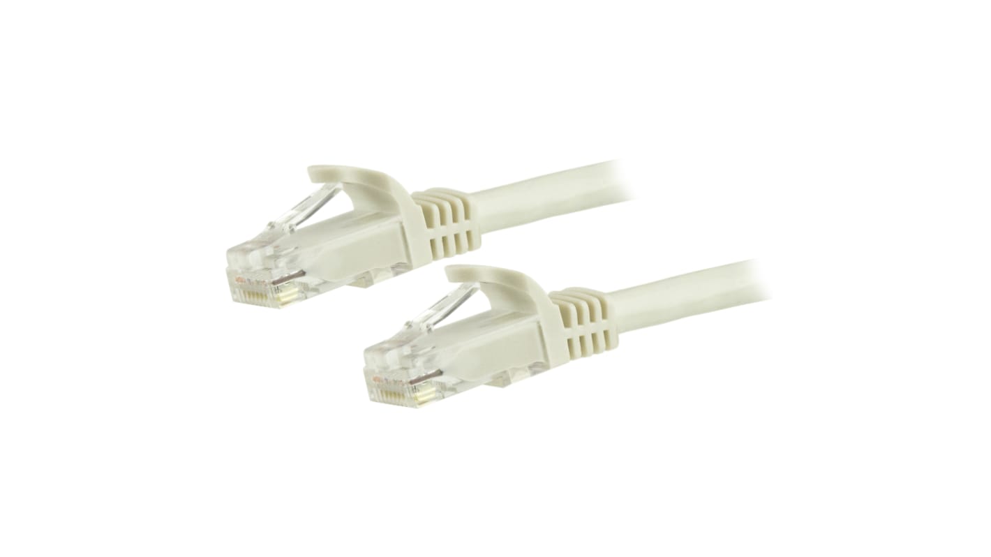 StarTech.com Cat6 Male RJ45 to Male RJ45 Ethernet Cable, U/UTP, White PVC Sheath, 7m, CMG Rated