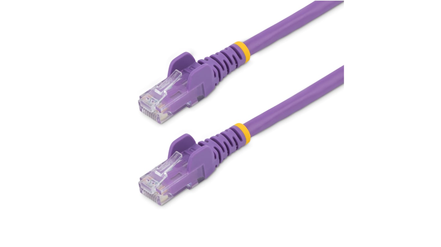 StarTech.com Ethernetkabel Cat.6, 15m, Violett Patchkabel, A RJ45 U/UTP Stecker, B RJ45, PVC