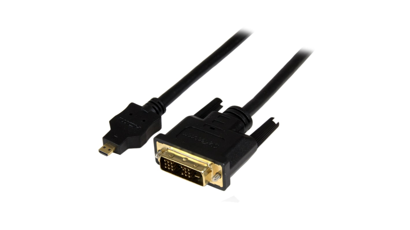 StarTech.com 1920 x 1200 Male Micro HDMI to Male DVI-D Single Link  Cable, 2m