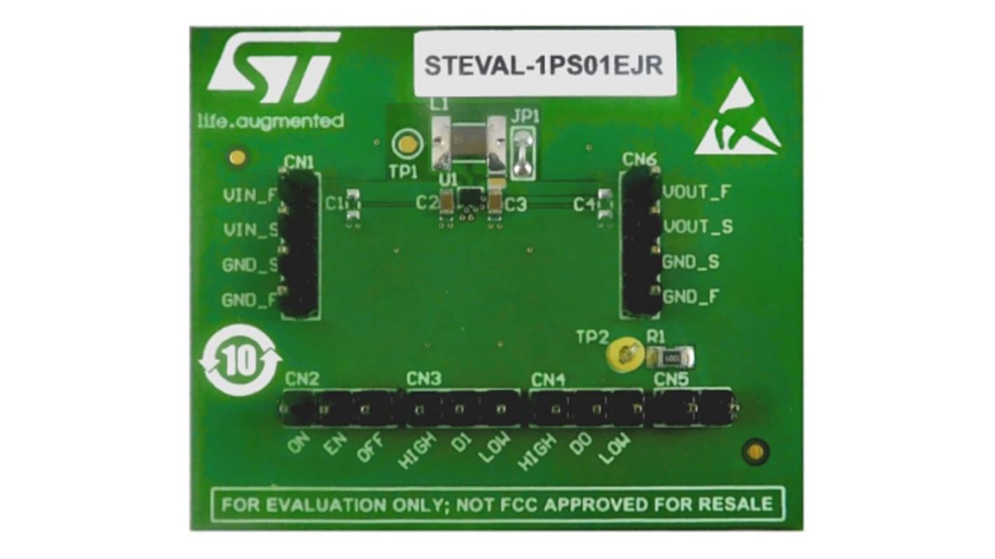 Scheda di valutazione Convertitore step-down ST1PS01EJR 400 mA Nano-Quiescent Synchronous Step-Down Converter ST1PS01