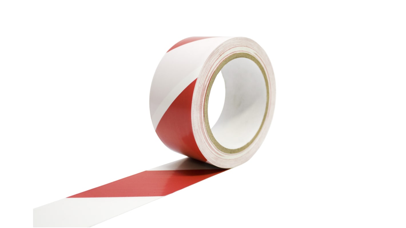 Coba Europe Red/White PVC 33m Hazard Tape