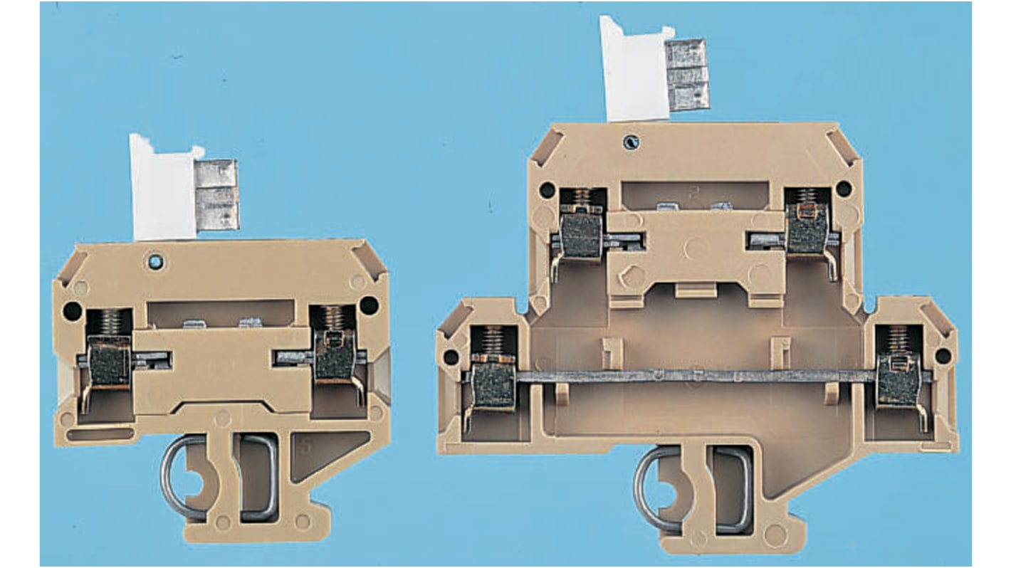 Weidmuller SAKR Series Brown Test Disconnect Terminal Block, 4mm², Single-Level, Screw Termination