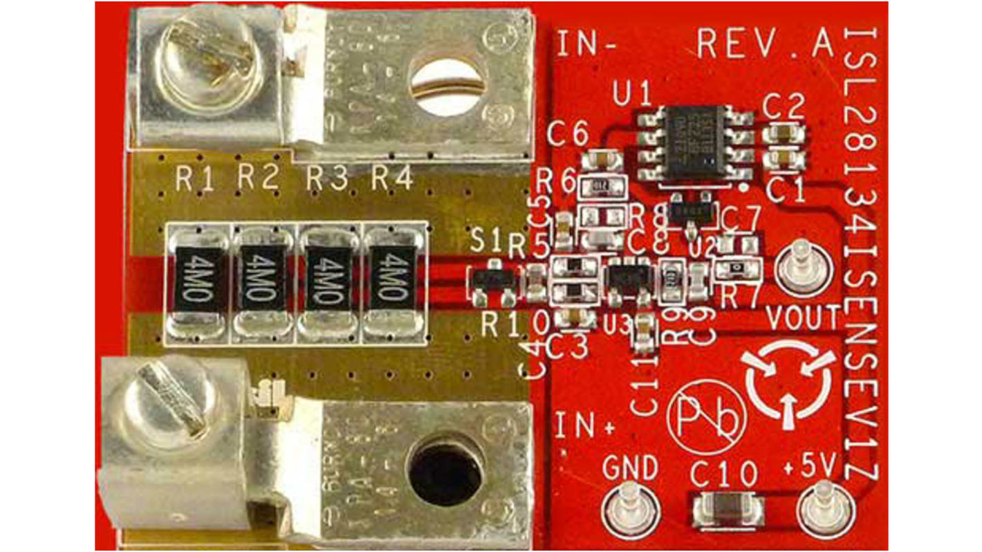 Placa de evaluación Sensor de corriente Renesas Electronics Bidirectional, Low-Side, Precision Current Sense Op Amp -