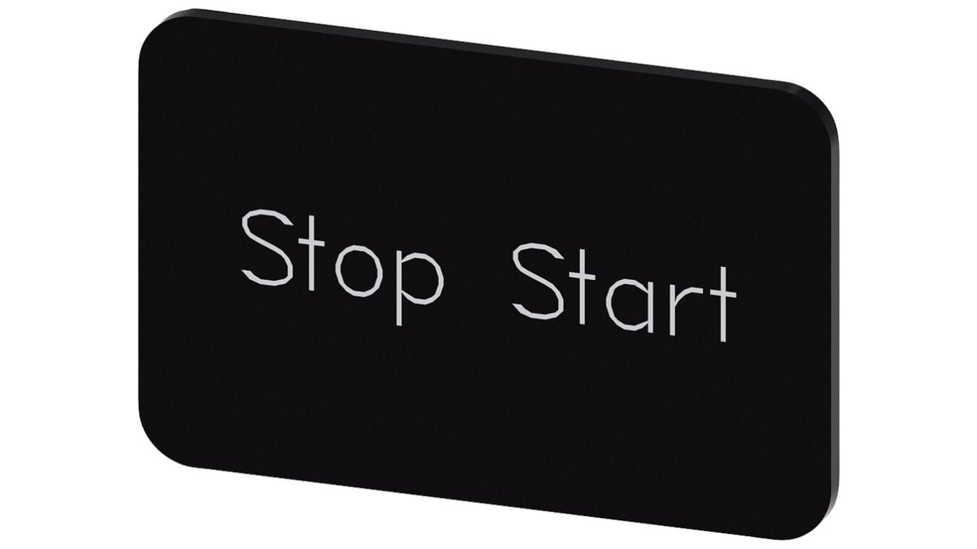 Siemens Labeling plate, Stop - Start