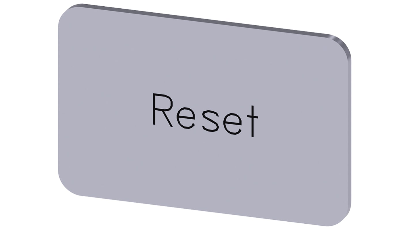 Siemens Labeling plate, Reset