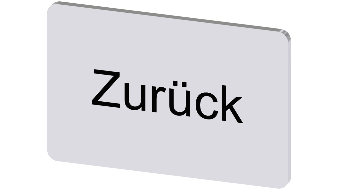 Siemens Labeling plate, Zurück