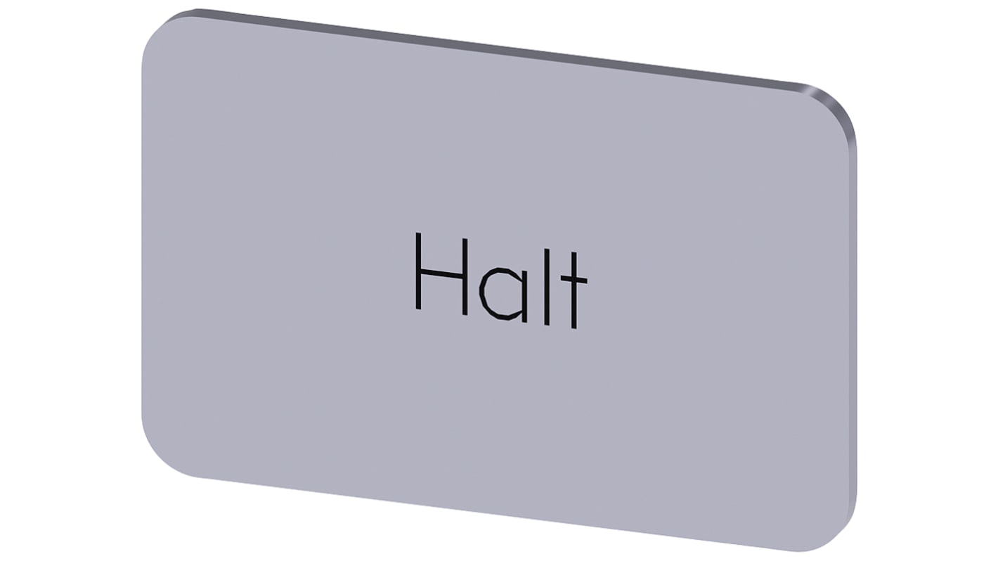 Siemens Labeling plate, Halt