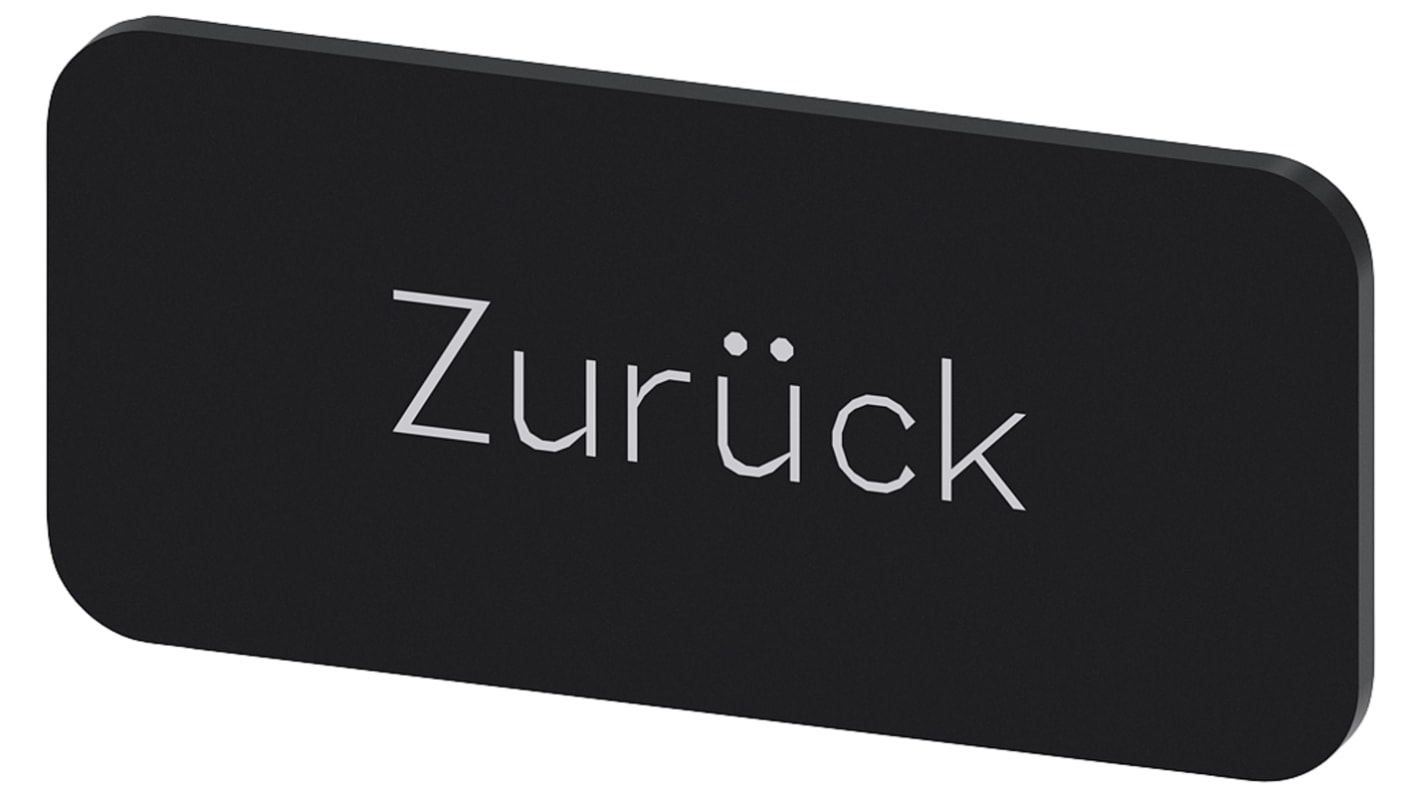 Siemens Labeling plate, Zurück