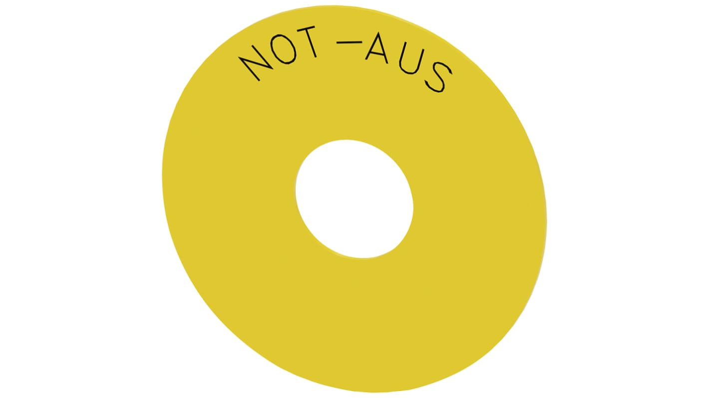 Siemens EMERGENCY STOP backing plate, Not - Aus