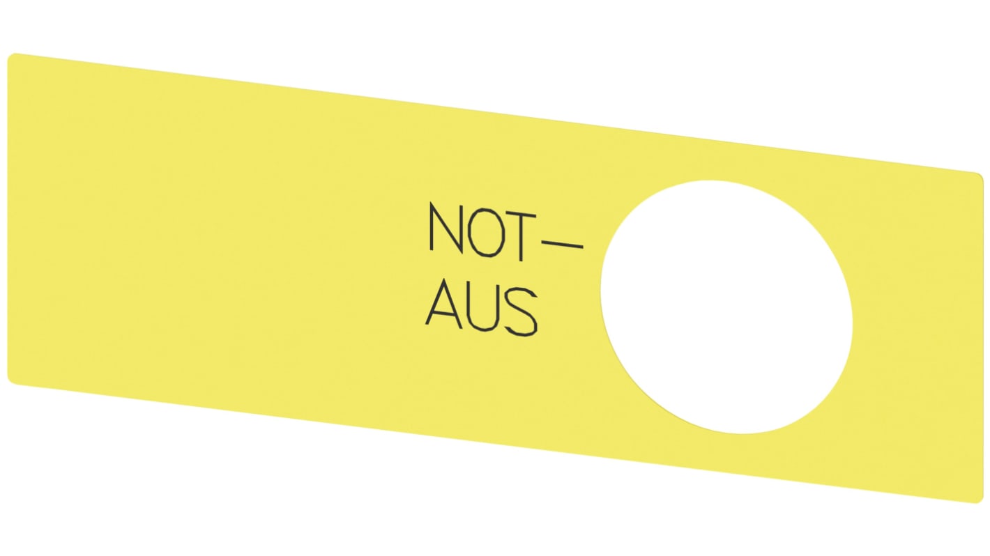 Siemens Labeling plate, Not - Aus