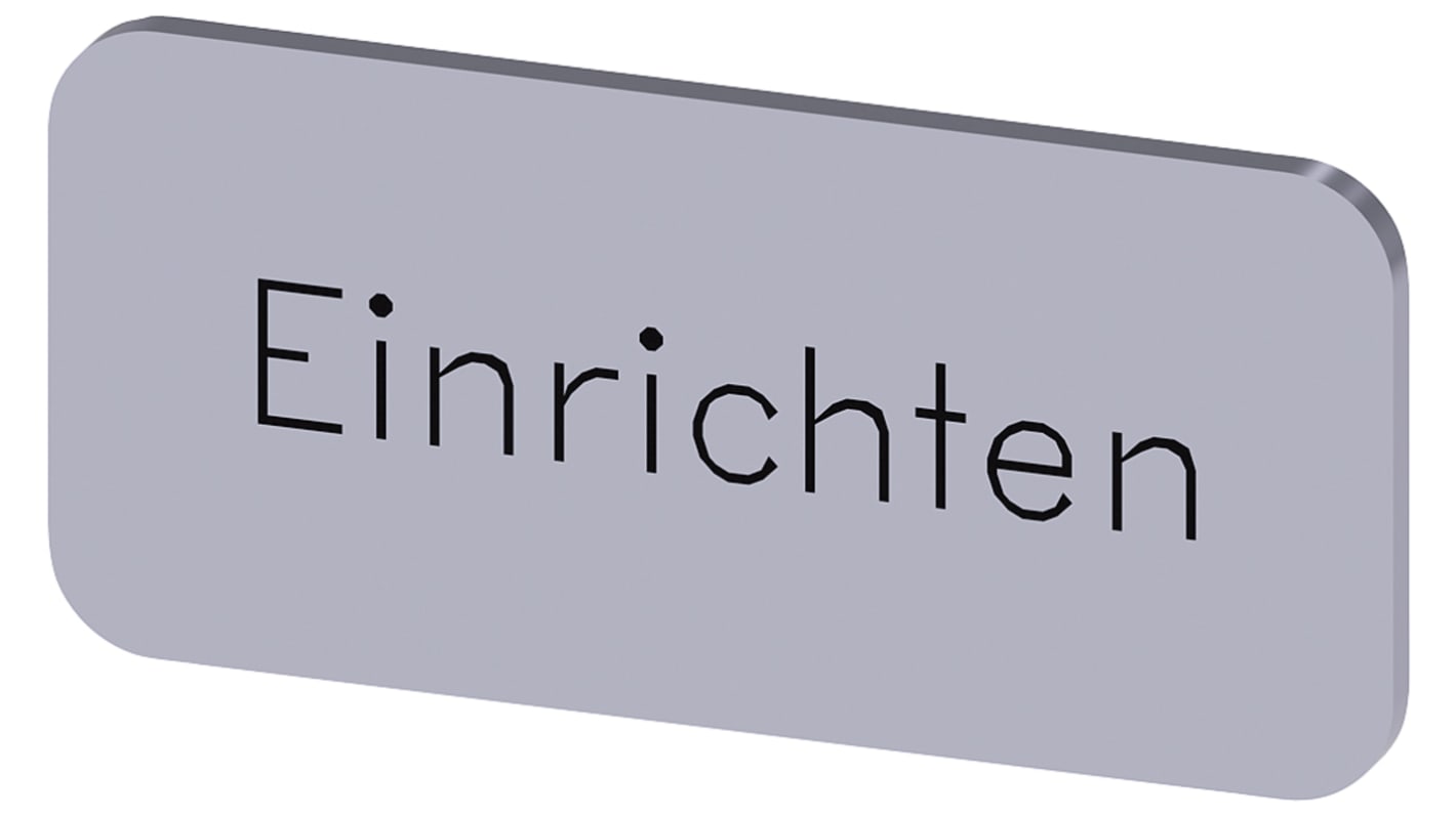 Siemens Labeling plate, Einrichten