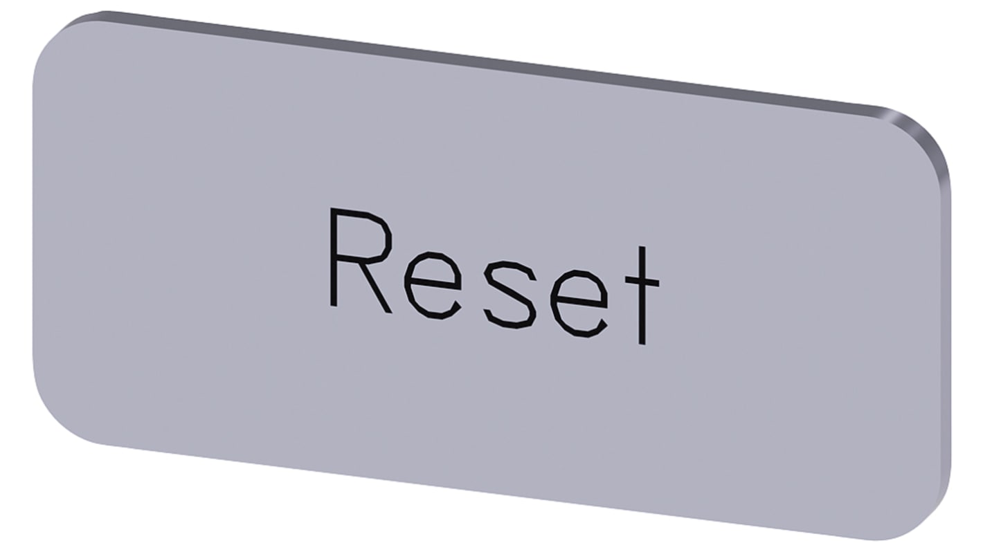 Siemens Labeling plate, Reset