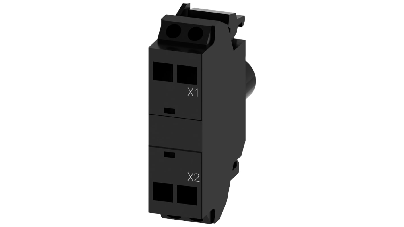 Bloque de luces Siemens 3SU1401-1BC40-3AA0, LED, Verde, 110 V ac, terminal Conexión por lengüeta ascendente