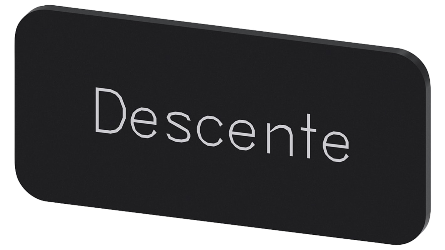 Siemens Labeling plate, Descente