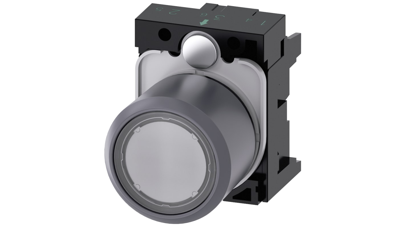 Siemens SIRIUS ACT Series Clear Momentary Push Button, 22mm Cutout, IP66, IP67, IP69K