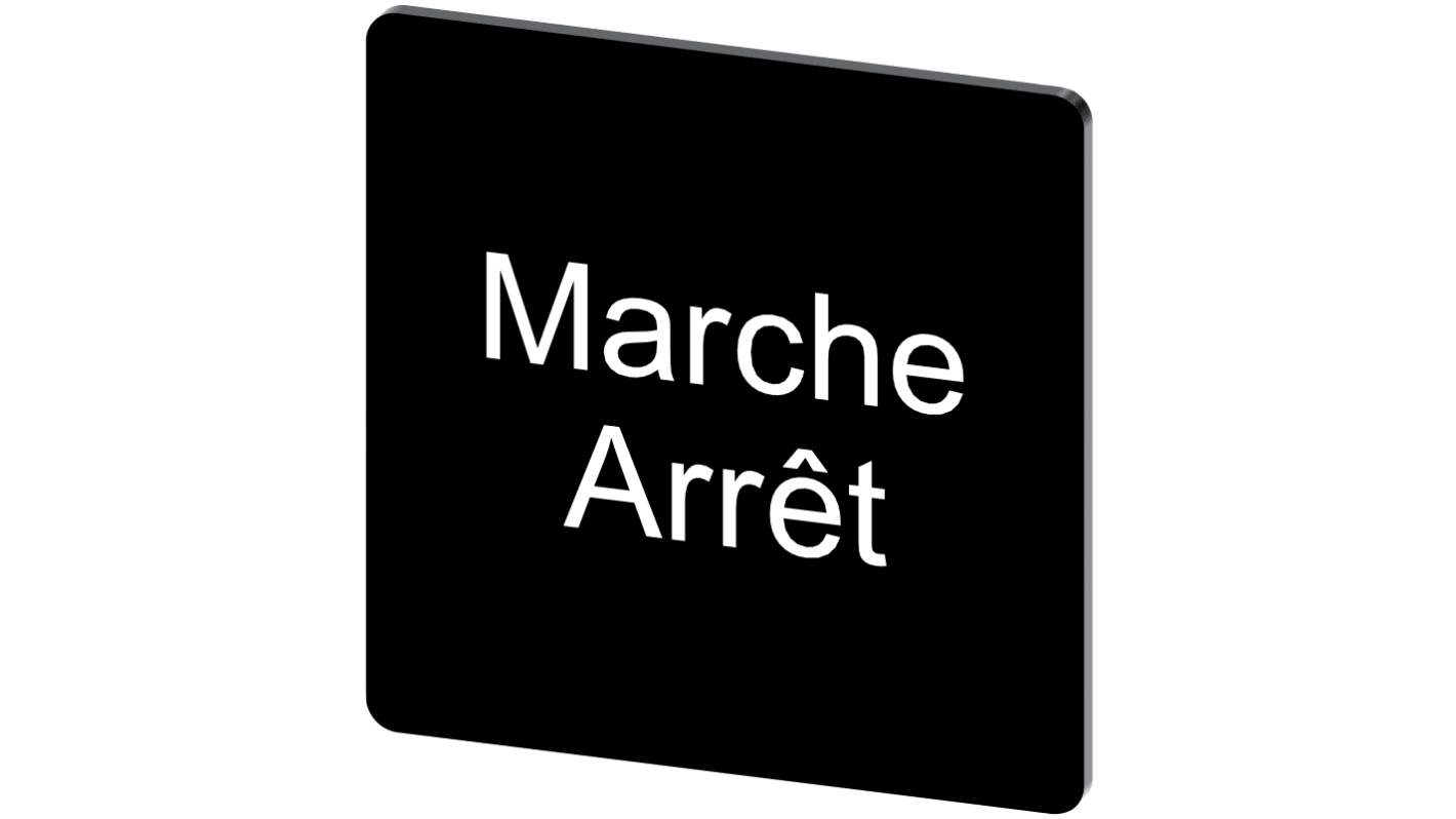 Siemens Labeling plate, Marche Arrêt