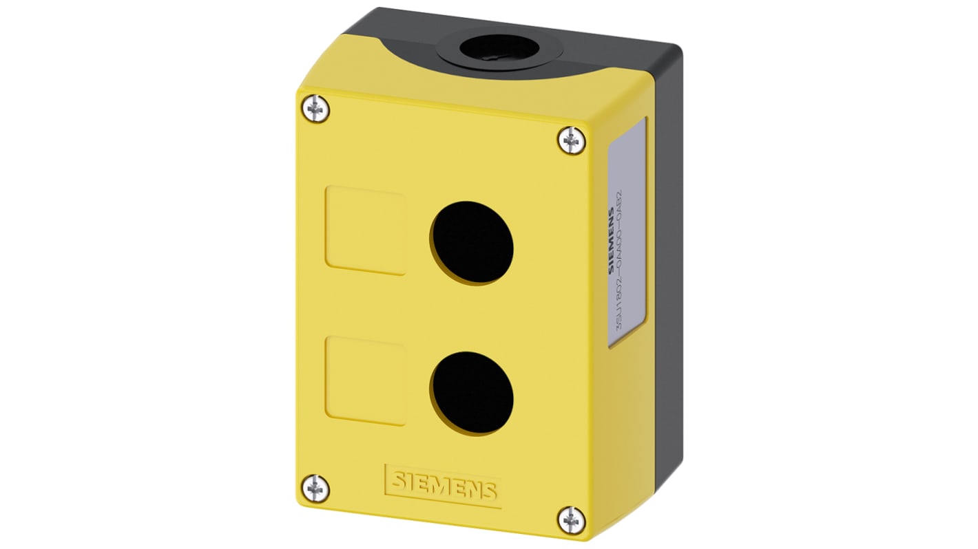 Siemens Yellow Plastic SIRIUS ACT Push Button Enclosure - 22mm Diameter