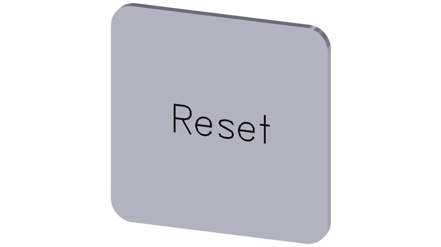 Siemens Labeling plate, Reset