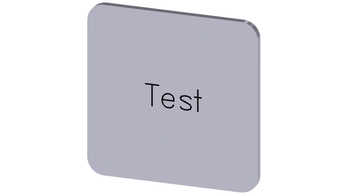 Siemens Labeling plate, Test